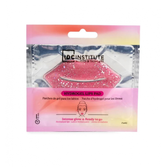  Μάσκα Υδρογέλης Χειλιών με Γκλίτερ -IDC Institute Glitter Lip Pads Pink 