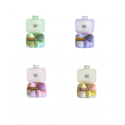 Σετ Σφουγγαράκια & Πινέλο Blending Μακιγιάζ σε Κουτί Ro-Ro SP241  (Τυχαία επιλογή χρώματος)