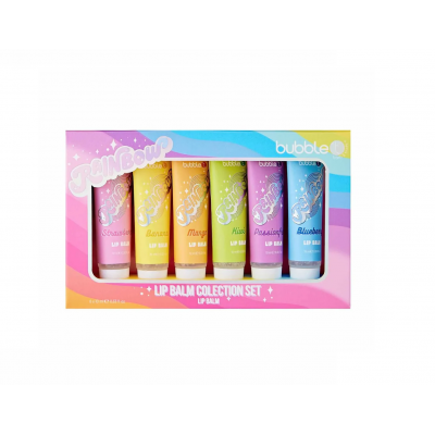 Σετ με 6 Ενυδατικά Χειλιών Bubble T Rainbow Lip Balm Colection Set (6x10ml)
