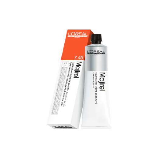Βαφή μαλλιών LOreal Professionnel Majirouge Rubilane No 7.45 Ξανθό χάλκινο ακαζού 60ml