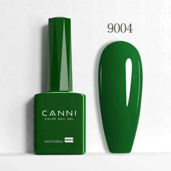 Ημιμόνιμο Βερνίκι Canni Color Nail Gel No 9004 Emerald Green Hema Free 9ml