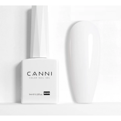Ημιμόνιμο Βερνίκι Canni Color Nail Gel No 9025 Pure White Hema Free 9ml