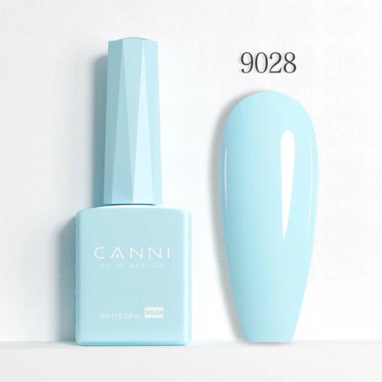 Ημιμόνιμο Βερνίκι Canni Color Nail Gel No 9028 Pale Blue Hema Free 9ml