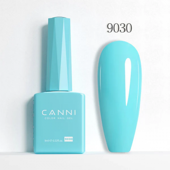 Ημιμόνιμο Βερνίκι Canni Color Nail Gel No 9030 Turquoise Blue Hema Free 9ml