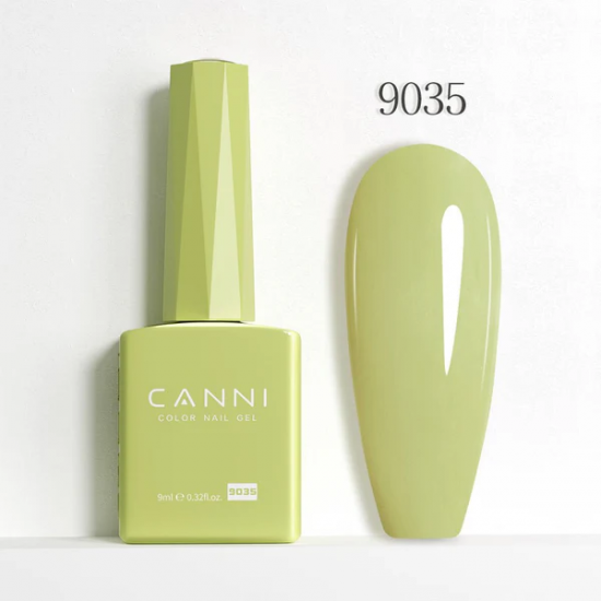 Ημιμόνιμο Βερνίκι Canni Color Nail Gel No 9035 Pastel Lime Green Hema Free 9ml