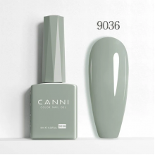 Ημιμόνιμο Βερνίκι Canni Color Nail Gel No 9036 Gray Green Hema Free 9ml