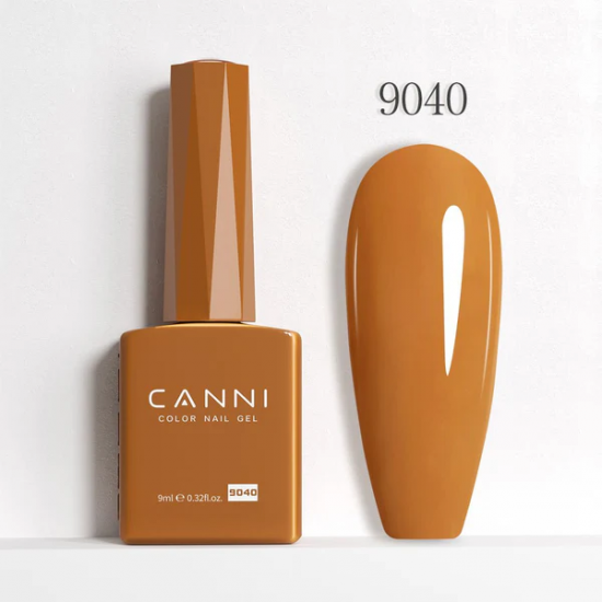 Ημιμόνιμο Βερνίκι Canni Color Nail Gel No 9040 Orange Brown Hema Free 9ml