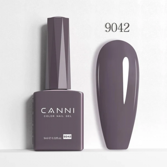 Ημιμόνιμο Βερνίκι Canni Color Nail Gel No 9042 Dark Violet Ash Hema Free 9ml