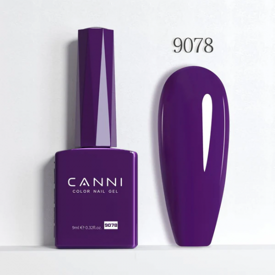 Ημιμόνιμο Βερνίκι Canni Color Nail Gel No 9078 Royal Purple Hema Free 9ml