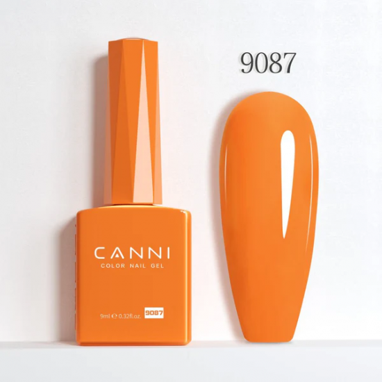 Ημιμόνιμο Βερνίκι Canni Color Nail Gel No 9087 Burning Orange Hema Free 9ml