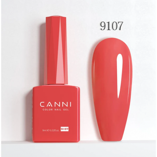 Ημιμόνιμο Βερνίκι Canni Color Nail Gel No 9107 Faded Red Hema Free 9ml