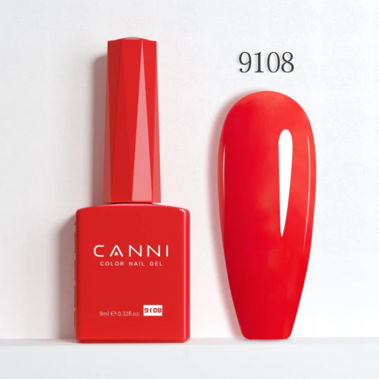 Ημιμόνιμο Βερνίκι Canni Color Nail Gel No 9108 Chili Pepper Hema Free 9ml