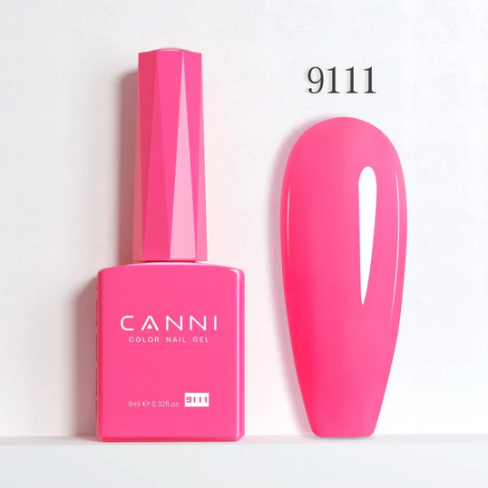 Ημιμόνιμο Βερνίκι Canni Color Nail Gel No 9111 Wild Strawberry Hema Free 9ml