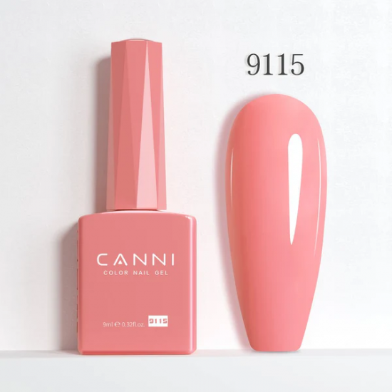 Ημιμόνιμο Βερνίκι Canni Color Nail Gel No 9115 Rose Pink Hema Free 9ml