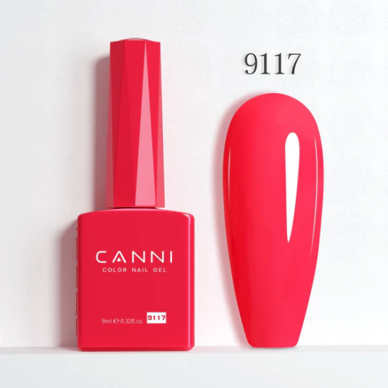 Ημιμόνιμο Βερνίκι Canni Color Nail Gel No 9117 Strawberry Hema Free 9ml
