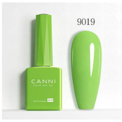 Ημιμόνιμο Βερνίκι Canni Color Nail Gel No 9019 Light Green Hema Free 9ml