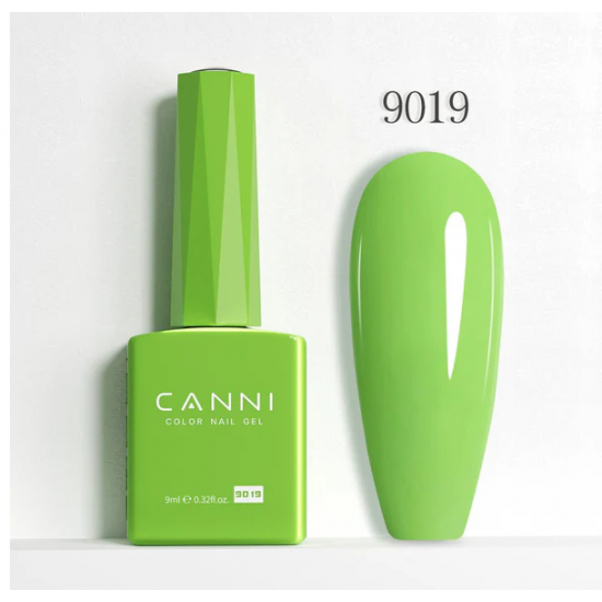 Ημιμόνιμο Βερνίκι Canni Color Nail Gel No 9019 Light Green Hema Free 9ml