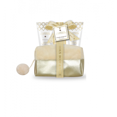 Σετ Δώρου σε Νεσεσέρ Glamorous Gold Pom Pom Nesseser με Άρωμα White Musk