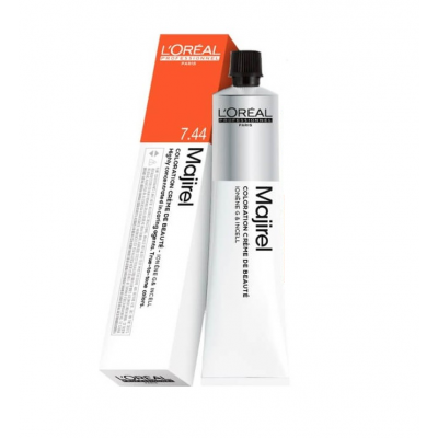 Βαφή μαλλιών LOreal Professionnel Majirel Νο 7.44 Ξανθό Χάλκινο Βαθύ 60ml