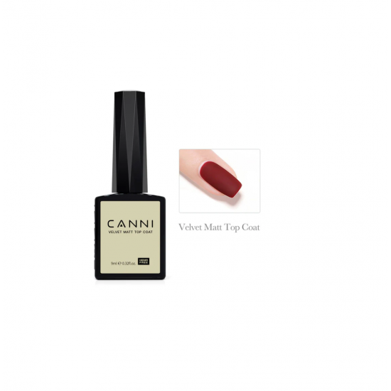 Velvet Matte Top Coat για Ημιμόνιμο Βερνίκι Canni Velvet Matte Top Coat Hema Free 9ml