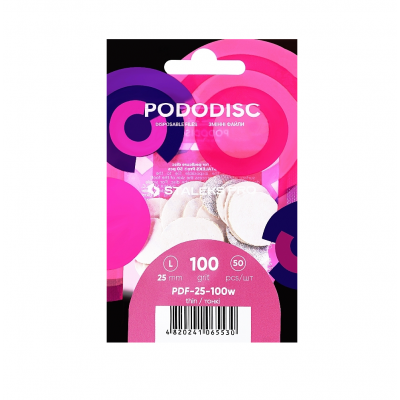 Ανταλλακτικά Αυτοκόλλητα για Δίσκο Pedicure STALEKS PRO L 25mm (PDF-25-100w) 50τμχ.
