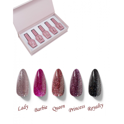 Σετ με 5 Βερνίκια Νυχιών ALEZORI Set Cat Eye Pretty Woman 