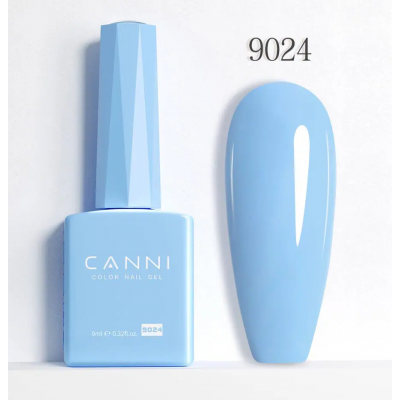Ημιμόνιμο Βερνίκι Canni Color Nail Gel No 9024 Baby Blue Hema Free 9ml