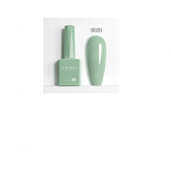 Ημιμόνιμο Βερνίκι Canni Color Nail Gel No 9020 Sage Green Hema Free 9ml
