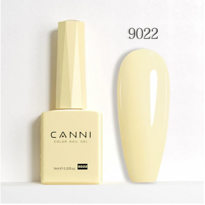Ημιμόνιμο Βερνίκι Canni Color Nail Gel No 9022 Buttermilk Yellow Hema Free 9ml