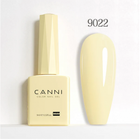 Ημιμόνιμο Βερνίκι Canni Color Nail Gel No 9022 Buttermilk Yellow Hema Free 9ml