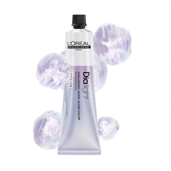 Βαφή μαλλιών Loreal Professionel Dia Light Hyaluronic Acidic Gloss Color No Ammonia 10.02  Εξαιρετικά Ανοιχτό Φυσικό Ιριδίζον Ξανθό 60ml
