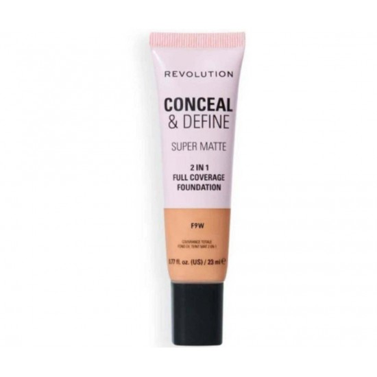 Foundation F9w Revolution Beauty Conceal & Define Liquid 23ml