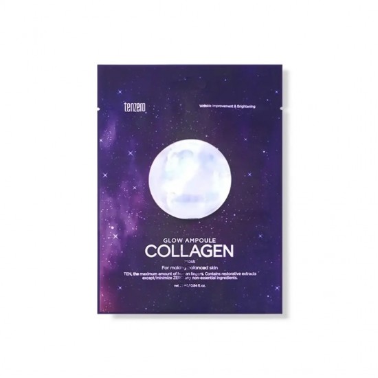 Υφασμάτινη Μάσκα Προσώπου Tenzero Glow Ampoule Collagen