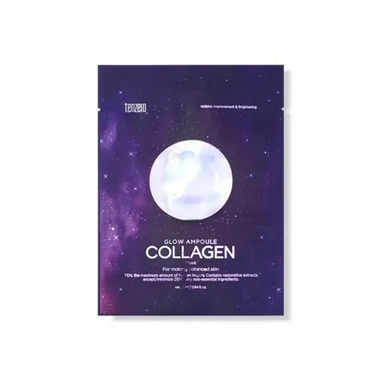 Υφασμάτινη Μάσκα Προσώπου Tenzero Glow Ampoule Collagen