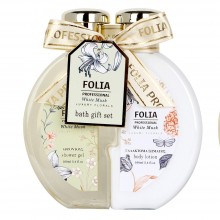 Γυναικείο Σετ Δώρου White Musk Folia Αφροντούς 160ml / Γαλάκτωμα Σώματος 160ml