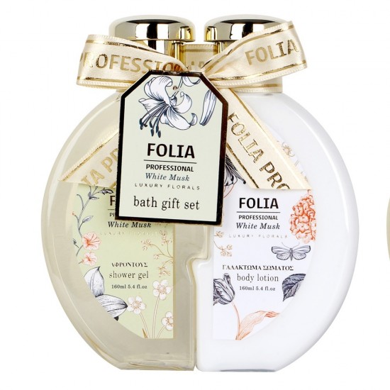 Γυναικείο Σετ Δώρου White Musk Folia Αφροντούς 160ml / Γαλάκτωμα Σώματος 160ml