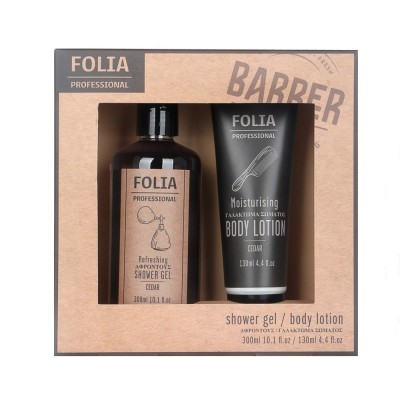 Ανδρικό Σετ Δώρου Cedar Folia Αφροντούς 300ml /Γαλάκτωμα Σώματος 130ml