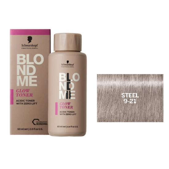 Τόνερ Μαλλιών Schwarzkopf BlondMe Glow Toner 9-21 Steel 60ml