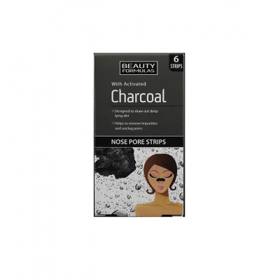 Ταινίες Καθαρισμού Πόρων Μύτης Beauty Formulas Charcoal Nose Pore Strips (6pcs)