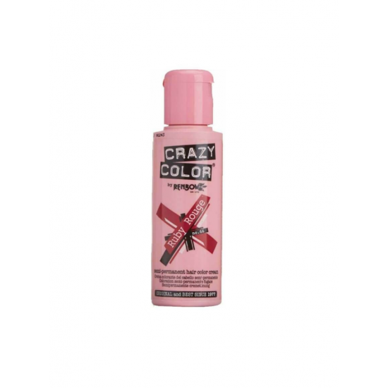 Crazy Color Ημιμόνιμη Κρέμα-Βαφή Μαλλιών No66 Ruby Rouge 100ml